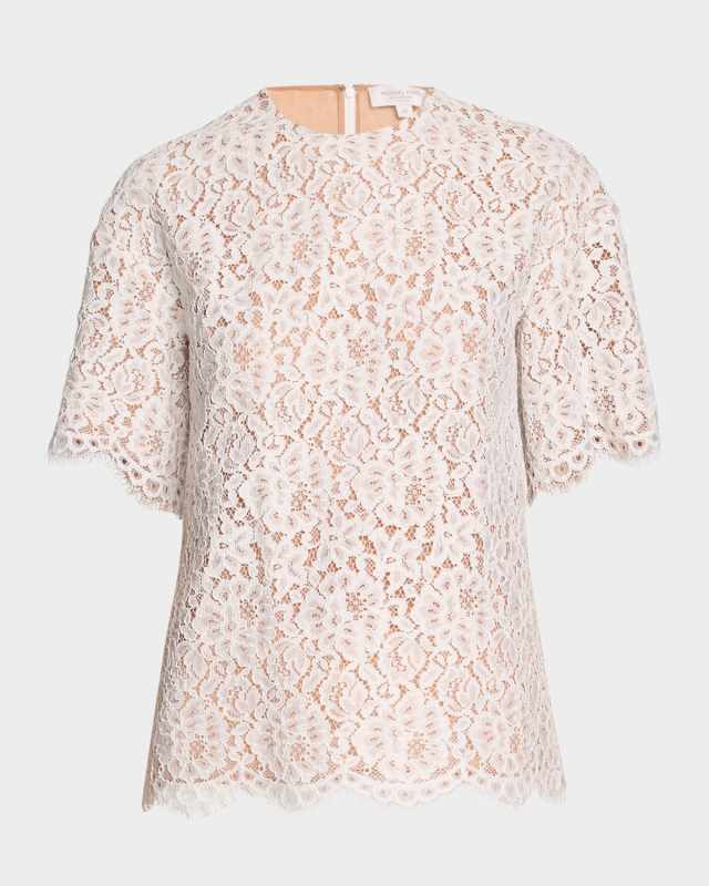 Lace Oversized Crewneck T-Shirt